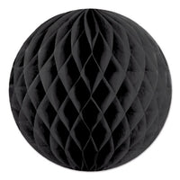 Black Tissue Ball Hanging Decoration - 12 Inch