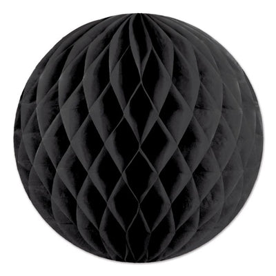 Black Tissue Ball Hanging Decoration - 12 Inch