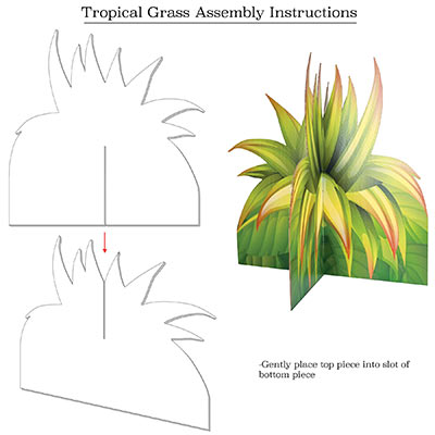 3-D TROPICAL GRASS PROP