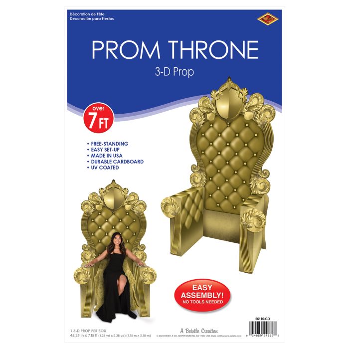 Gold 3-D Prom Throne Prop