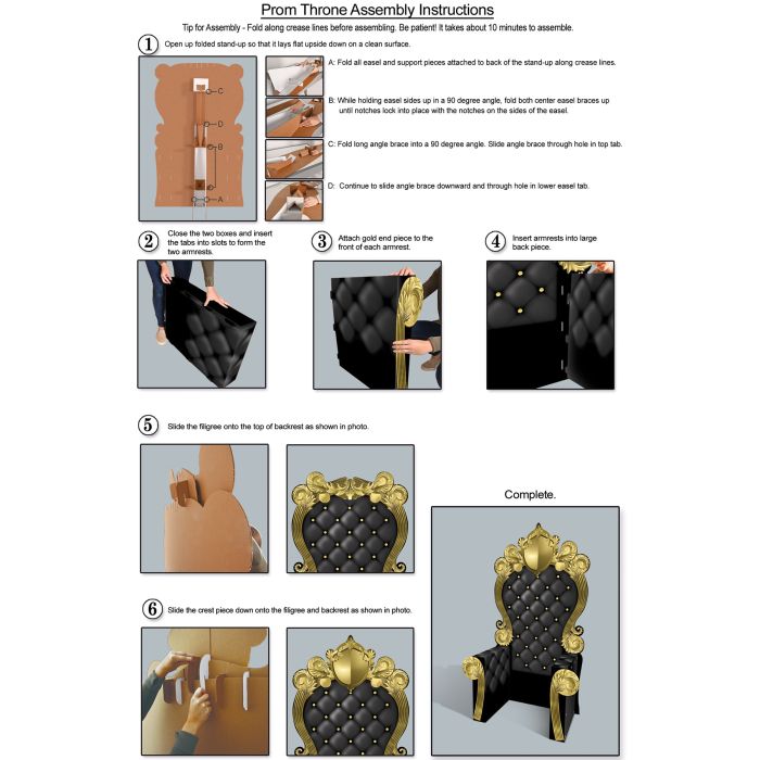 Gold 3-D Prom Throne Prop