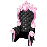 Pink and Black 3-D Prom Throne Prop (1 per package)
