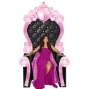 Pink and Black 3-D Prom Throne Prop