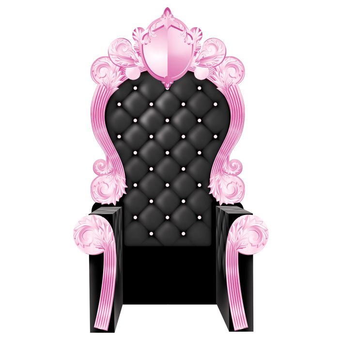 Pink and Black 3-D Prom Throne Prop