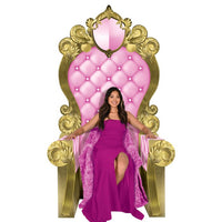 Pink and Gold 3-D Prom Throne Prop