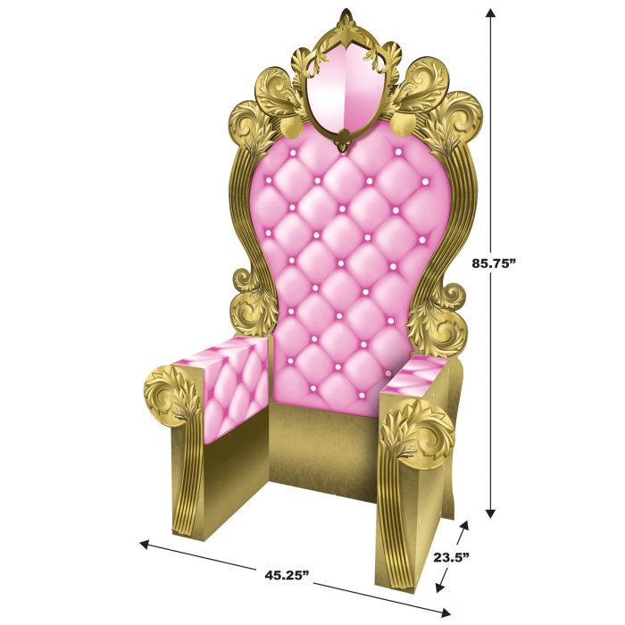 Pink and Gold 3-D Prom Throne Prop