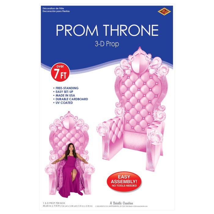 Pink 3-D Prom Throne Prop