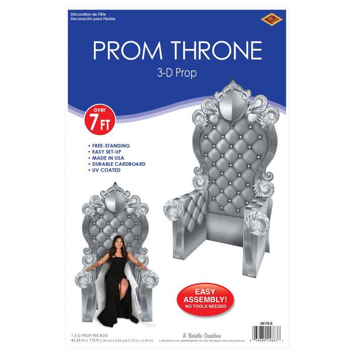 Silver 3-D Prom Throne Prop