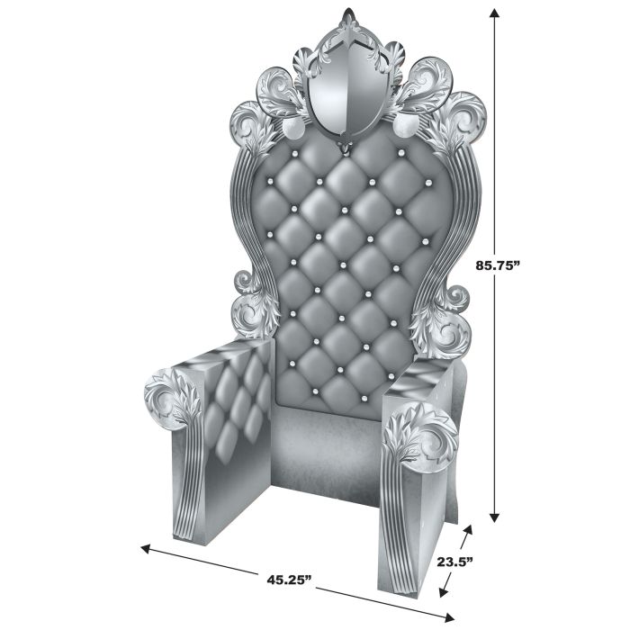 Silver 3-D Prom Throne Prop