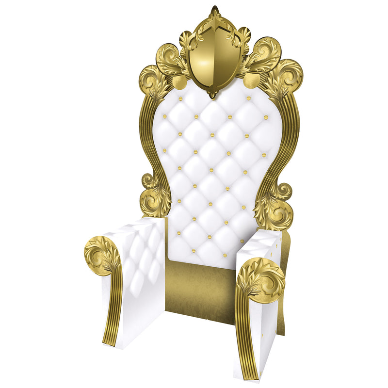 White and Gold 3-D Prom Throne Prop (1 per package)