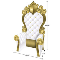 White and Gold 3-D Prom Throne Prop