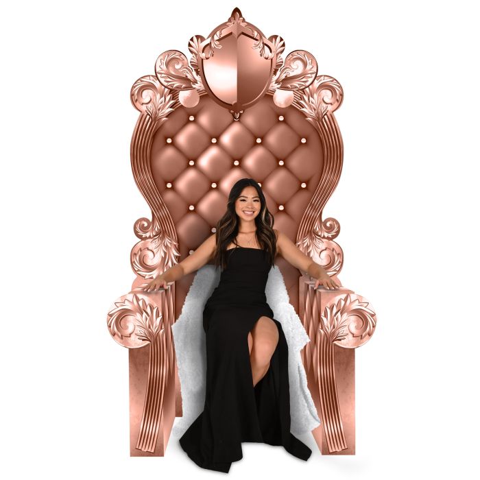 Rose Gold 3-D Prom Throne Prop