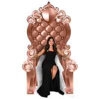 Rose Gold 3-D Prom Throne Prop