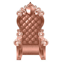 Rose Gold 3-D Prom Throne Prop