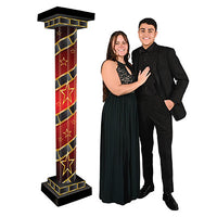 RED CARPET 3-D TALL COLUMN PROPS