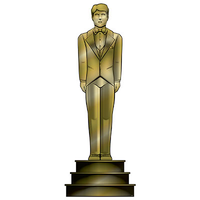 RED CARPET MALE STATUETTE STAND-UP