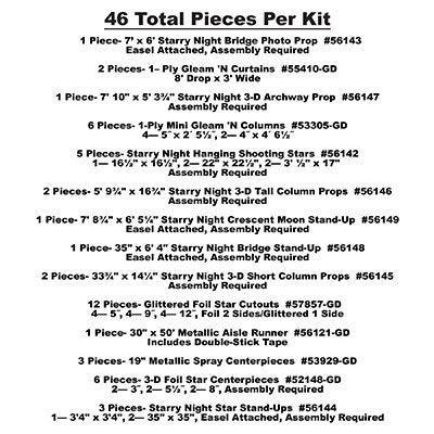 Starry Night Theme Prom Kit (46 Total Items)