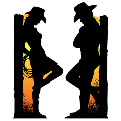 WESTERN SILHOUETTE STAND-UPS