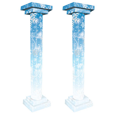 WINTER WONDERLAND 3-D TALL COLUMN PROPS