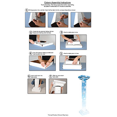 WINTER WONDERLAND 3-D TALL COLUMN PROPS
