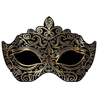 MASQUERADE MASK STAND-UP