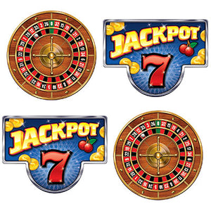 Casino Hanging Roulette Wheels & Jackpot Signs