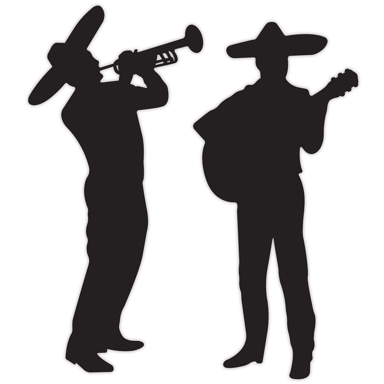 Mariachi Band Silhouette Decorations (2 per package)