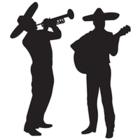 Mariachi Band Silhouette Decorations (2 per package)