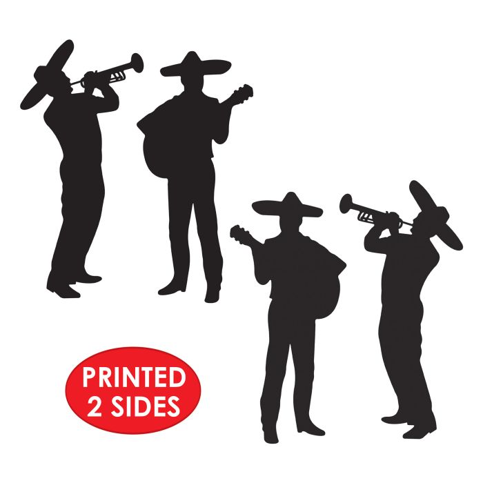 Mariachi Band Silhouette Decorations