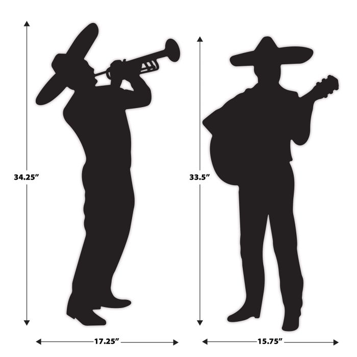 Mariachi Band Silhouette Decorations