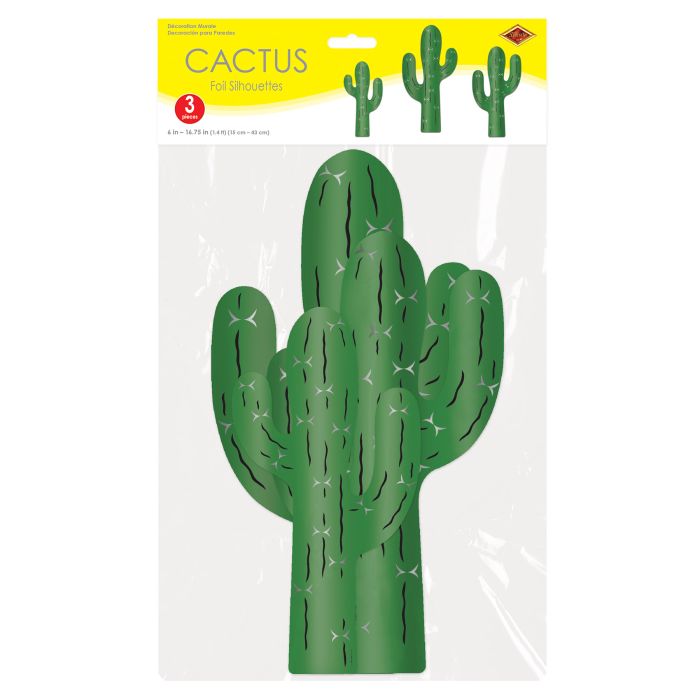 Foil Cactus Silhouette Decorations