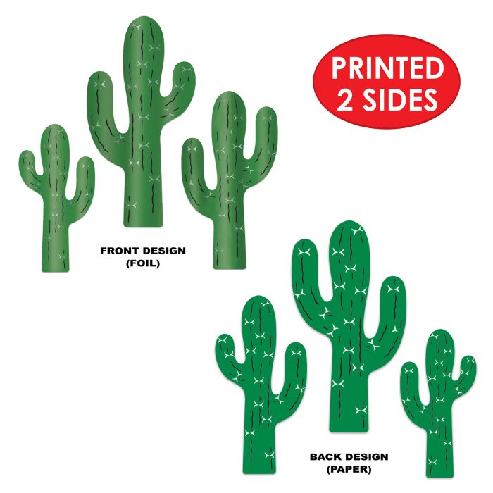 Foil Cactus Silhouette Decorations