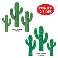 Foil Cactus Silhouette Decorations