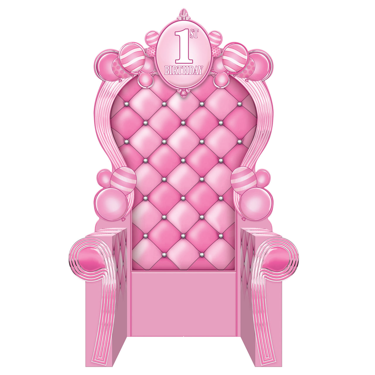 Pink 3-D 1st Birthday Throne Prop (1 per package)