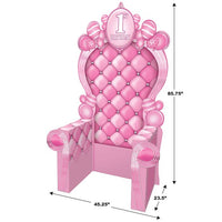 Pink 3-D 1st Birthday Throne Prop (1 per package)