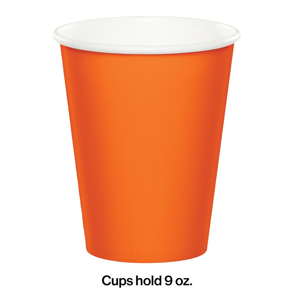 96ct Bulk Value Friendly Sunkissed Orange 9 oz Hot & Cold Cups