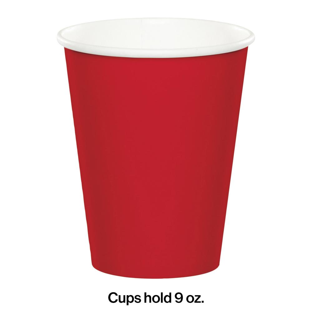 96ct Bulk Value Friendly Classic Red 9 oz Hot & Cold Cups
