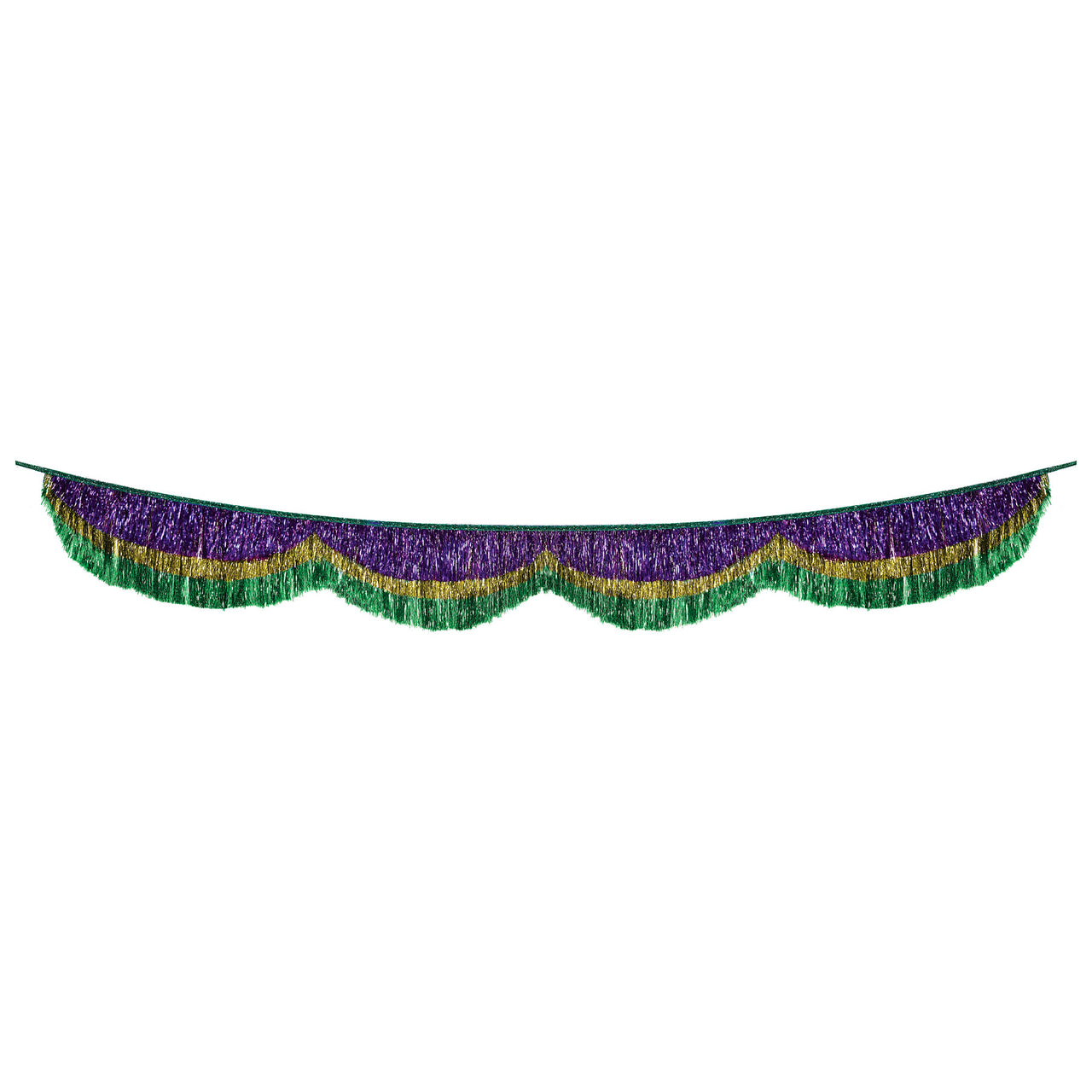 Mardi Gras 72.5 inch Tinsel Fringe Bunting (1 per package)