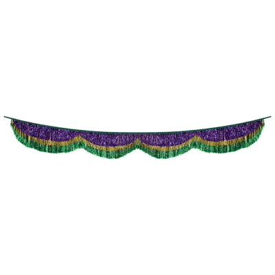Mardi Gras 72.5 inch Tinsel Fringe Bunting (1 per package)