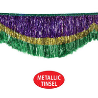Mardi Gras 72.5 inch Tinsel Fringe Bunting