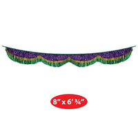 Mardi Gras 72.5 inch Tinsel Fringe Bunting