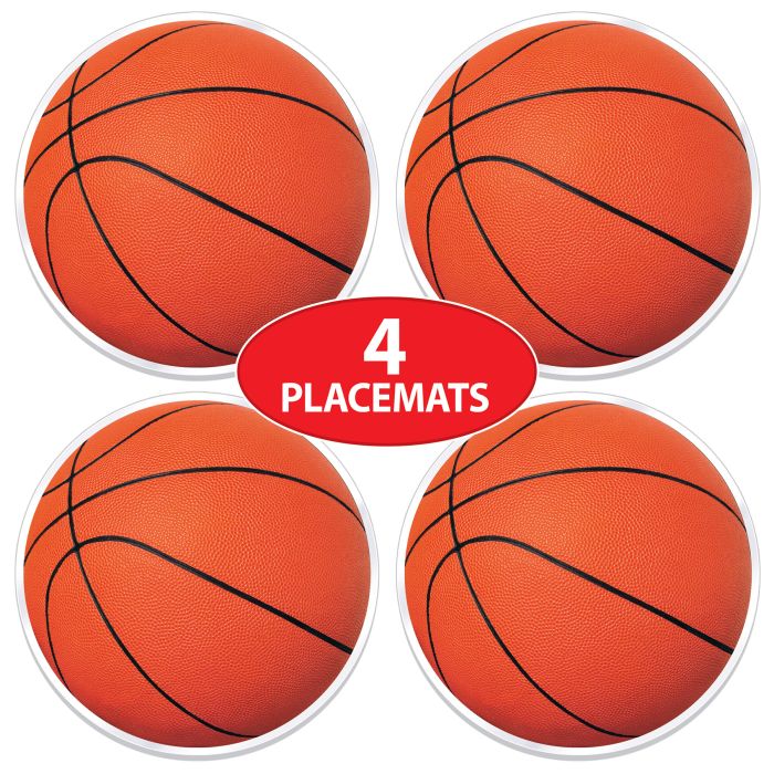 Plastic Basketball Placemats