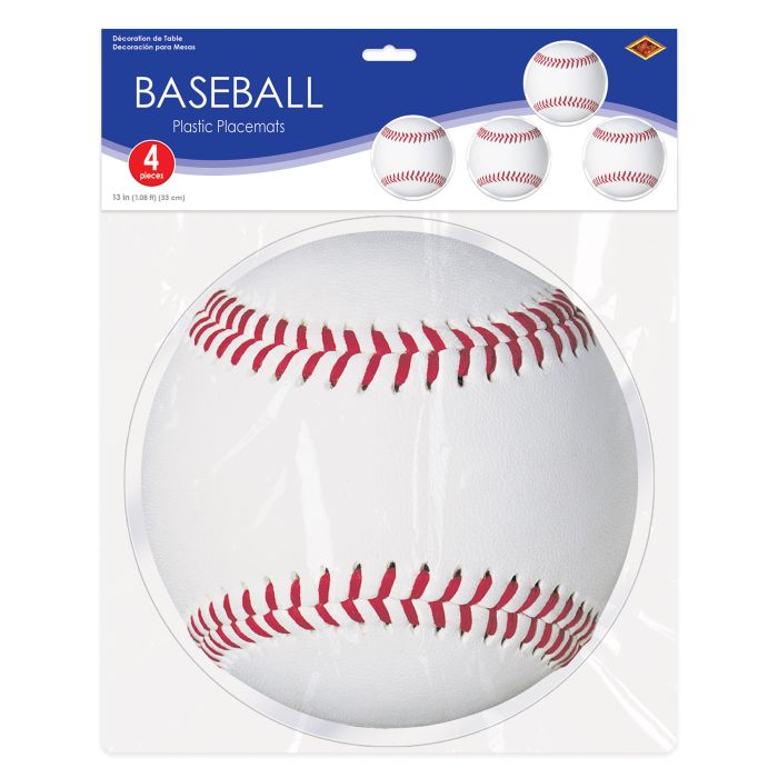 Plastic Baseball Placemats