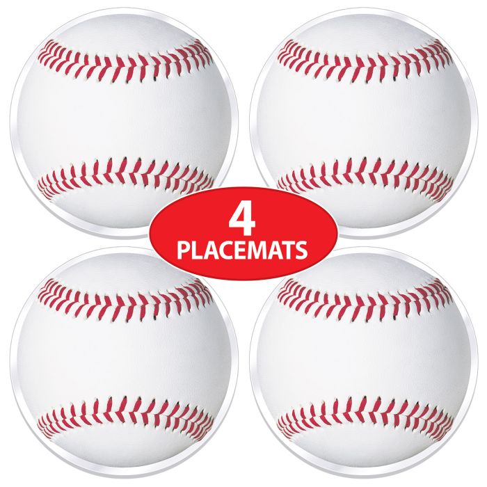 Plastic Baseball Placemats