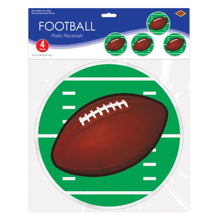 Plastic Football Placemats