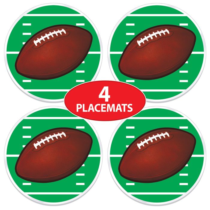 Plastic Football Placemats
