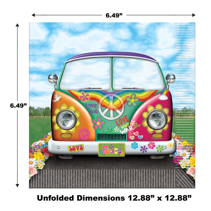 Hippie Bus Luncheon Napkins