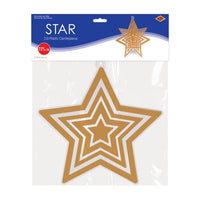 Gold 3-D Plastic Star Centerpiece