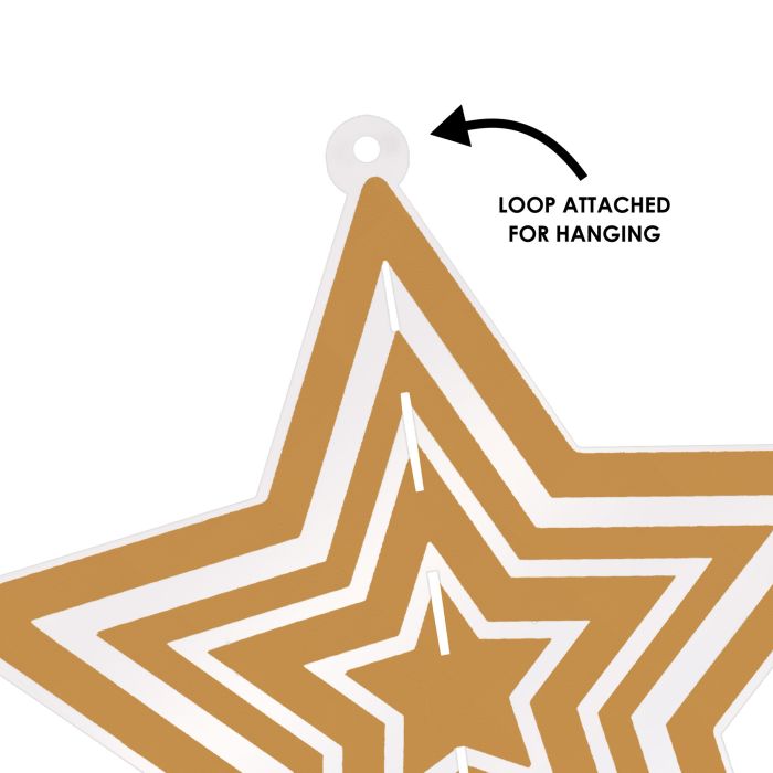 Gold 3-D Plastic Star Centerpiece