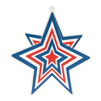 Red, White and Blue 3-D Plastic Star Centerpiece (1 per package)
